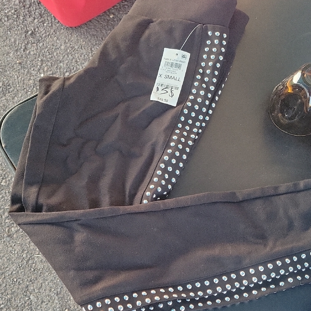 Black Studded Leggings